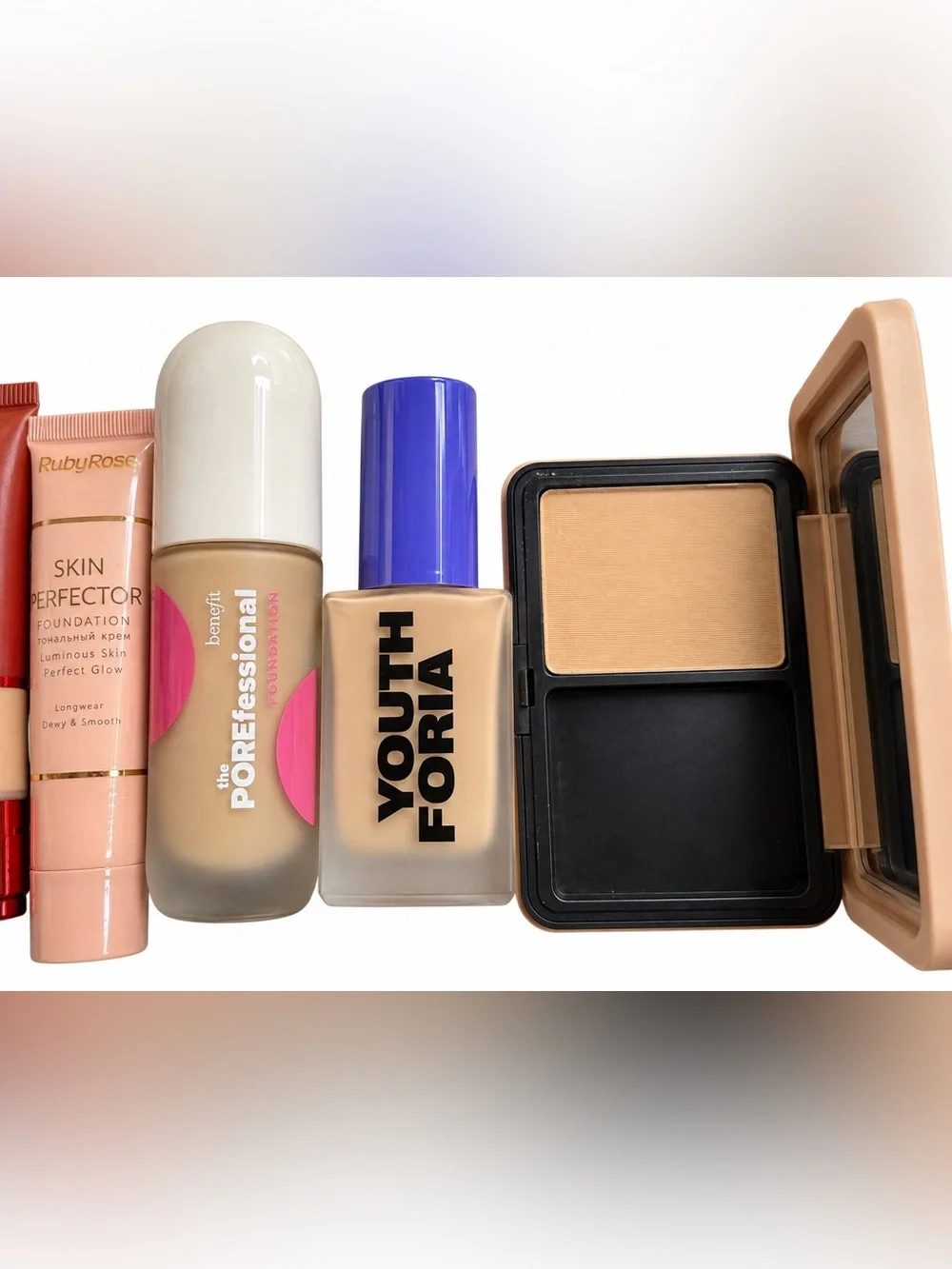 Designer + Luxury Foundation Lot: ONE/SIZE, Milk, Benefit, MUFE, YouthForia etc